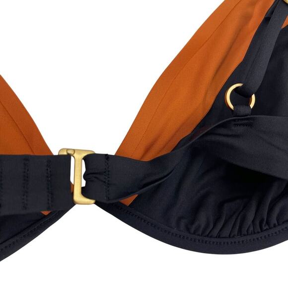 L Space Fused Zendaya Underwire Bikini Top Black Amber Size Large NEW With Tags! - Picture 7 of 7